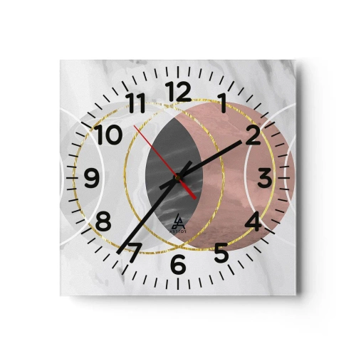 Reloj de pared - Reloj de vidrio - Música de las esferas - 40x40 cm