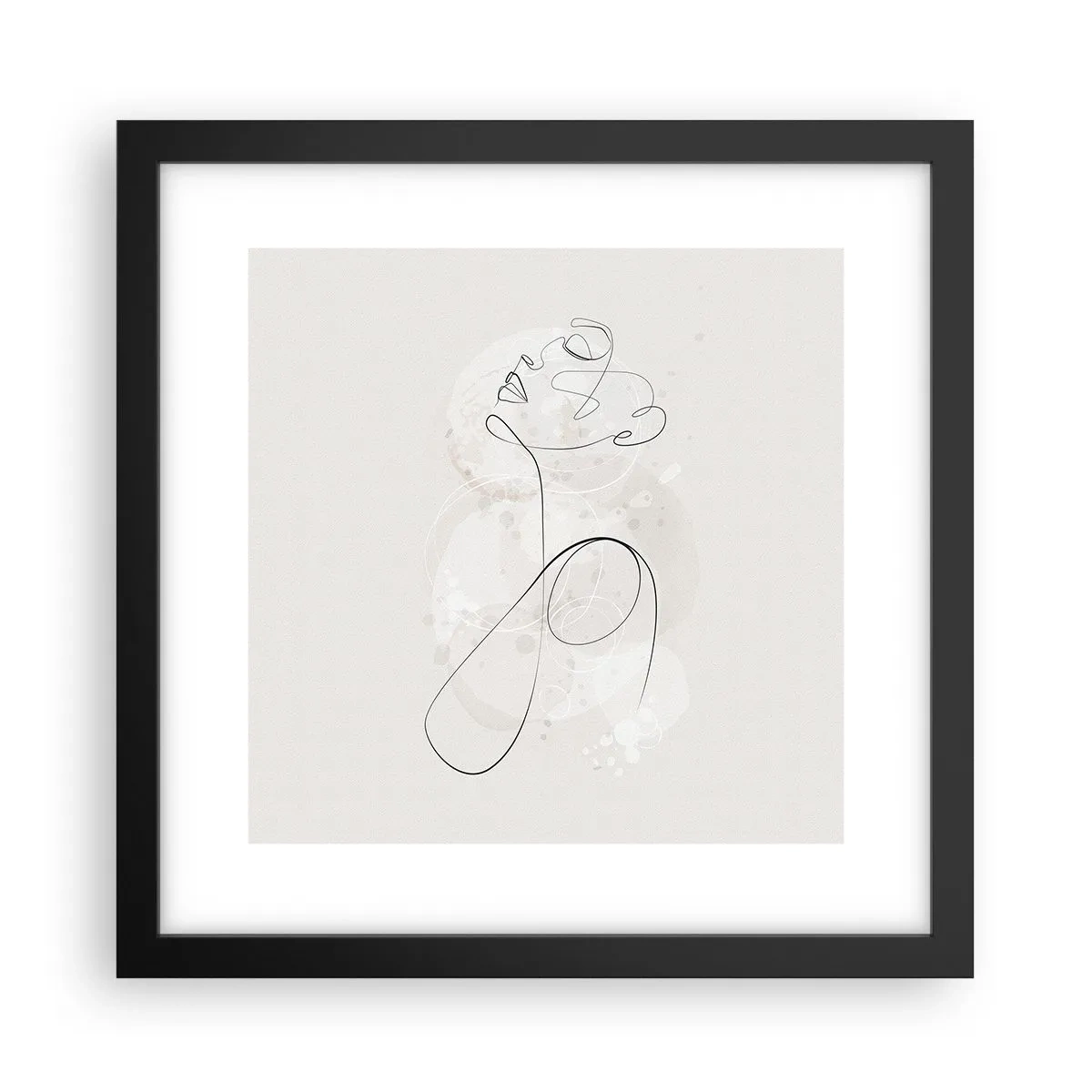 Póster en marco negro - La espiral de la belleza - 30x30 cm