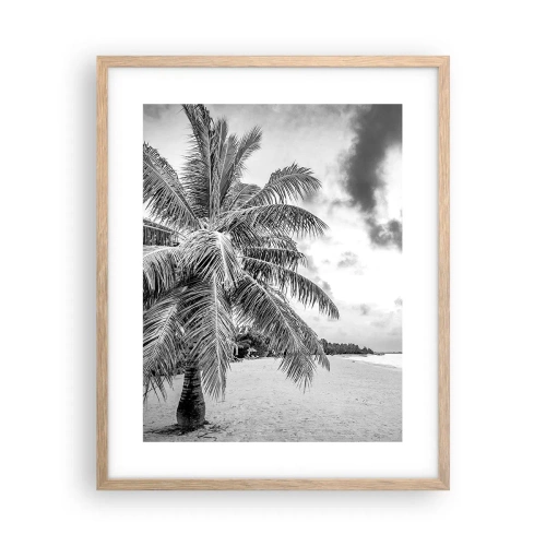 Póster en marco roble claro - Anhelo de soledad.... - 40x50 cm