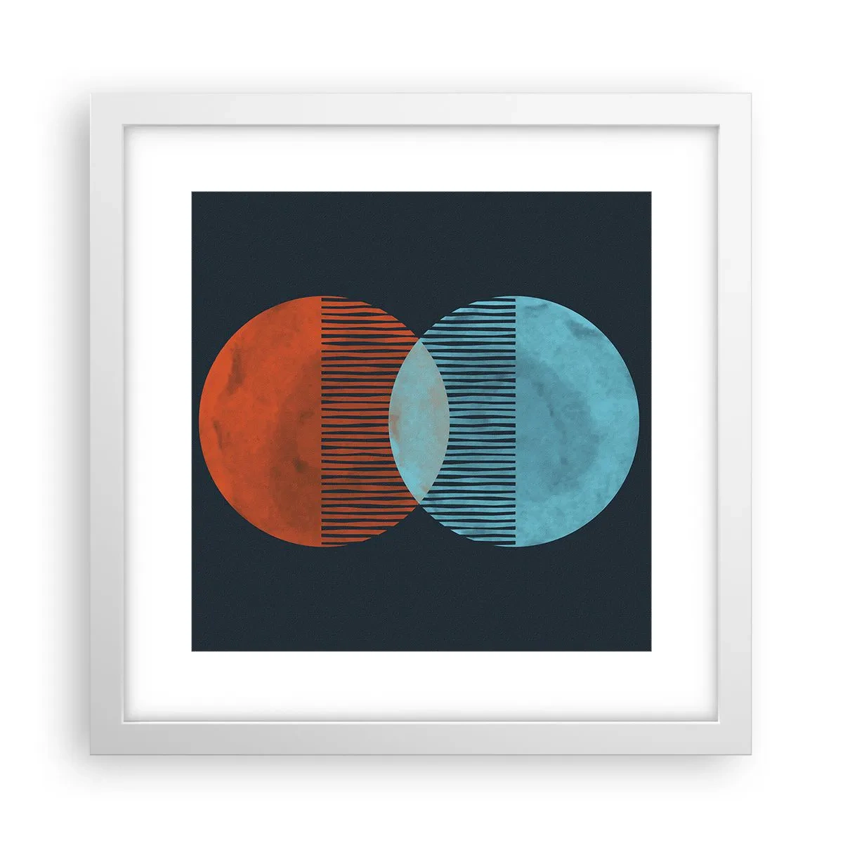 Póster en marco blanco - Fantasía astronómica - 30x30 cm