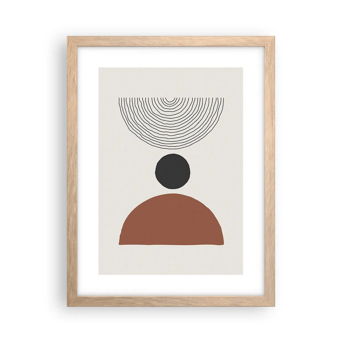 Póster en marco roble claro - En el centro de la atención - 30x40 cm