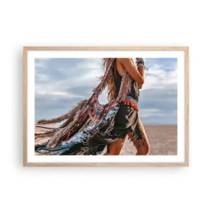Póster en marco roble claro - La chamana - 70x50 cm