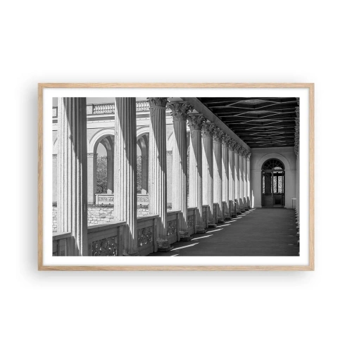 Póster en marco roble claro - Galería soleada - 91x61 cm