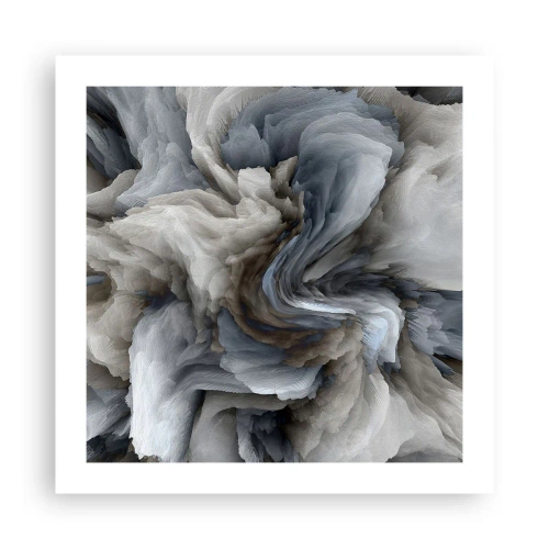 Póster - Piedra y flor - 50x50 cm