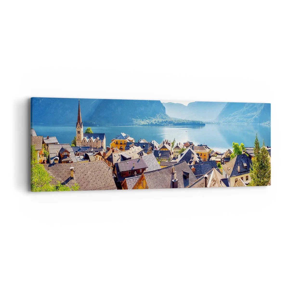 Cuadro sobre lienzo - Impresión de Imagen - No podría ser más pintoresco - 90x30 cm