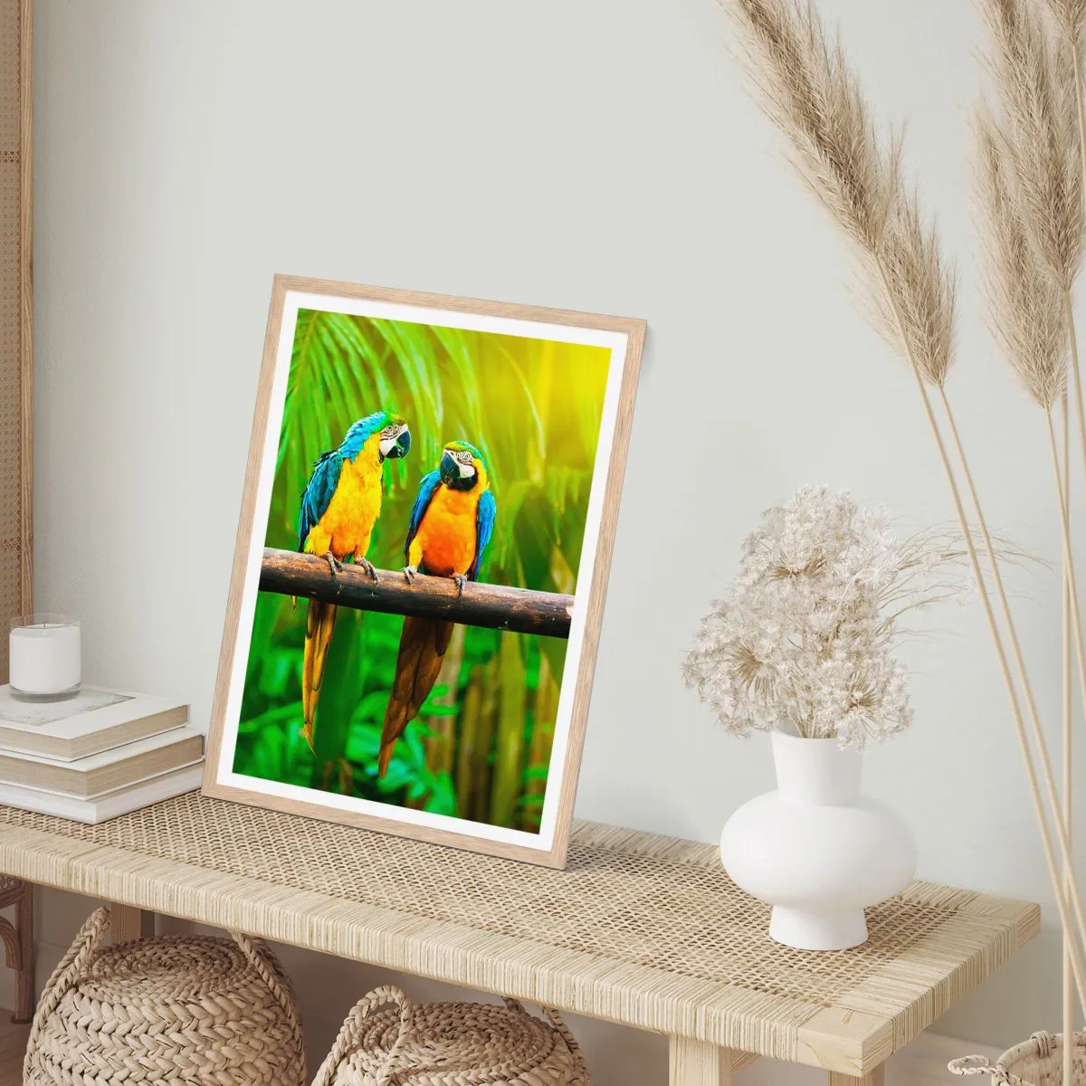 Póster en marco roble claro - ¿Y has oído que ella...? - 40x50 cm