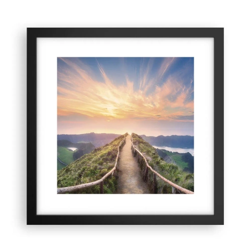 Póster en marco negro - Cerca del cielo - 30x30 cm