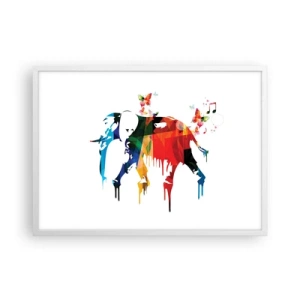 Póster en marco blanco - Todo el mundo puede bailar - 70x50 cm
