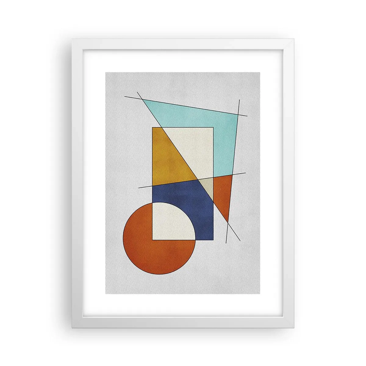 Póster en marco blanco - Abstracción: diversión modernista - 30x40 cm
