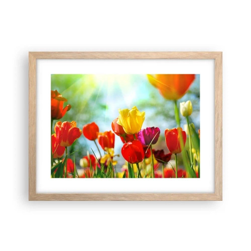 Póster en marco roble claro - Todos los tonos del sol - 40x30 cm