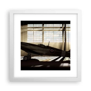 Póster en marco blanco - El descanso del guerrero - 30x30 cm