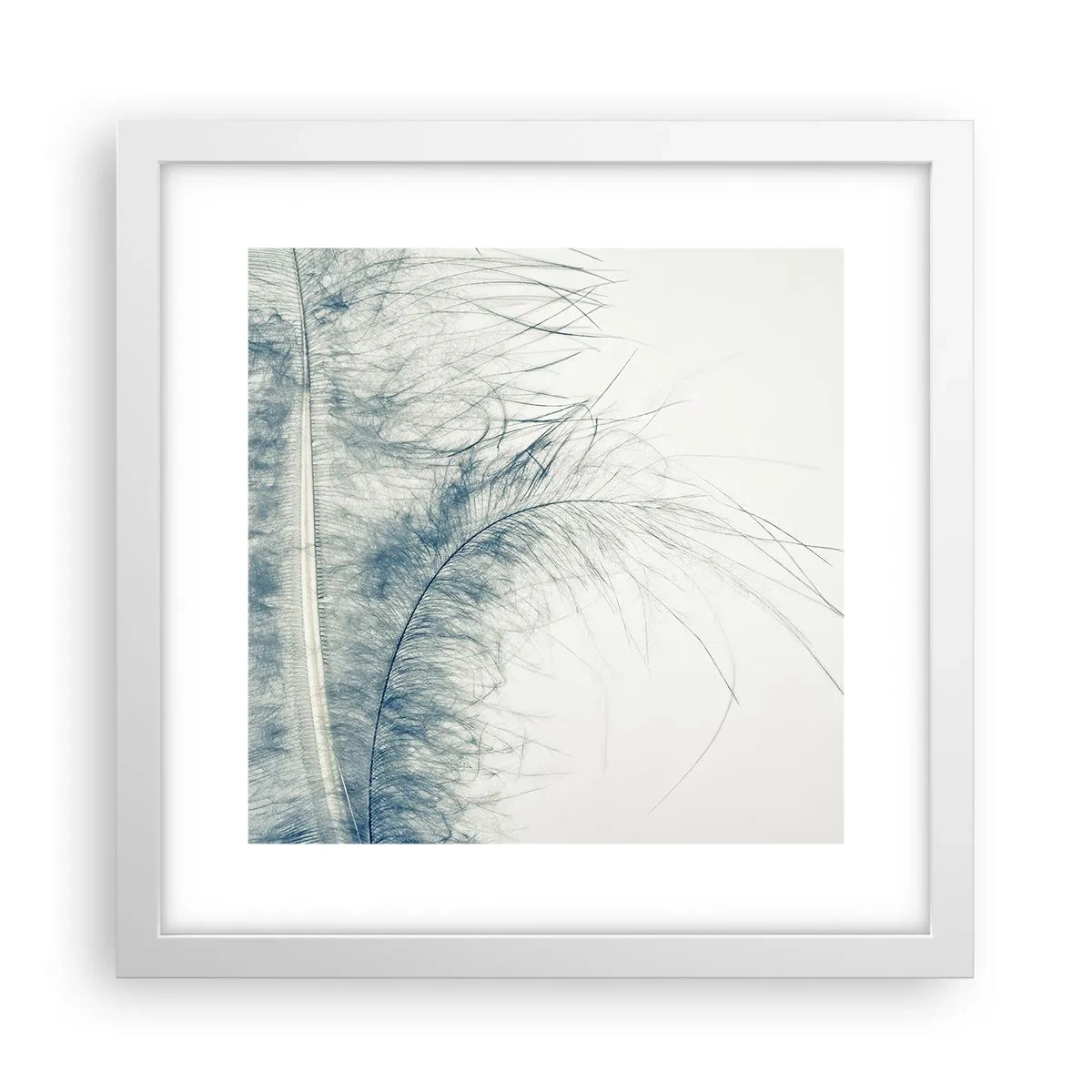 Póster en marco blanco - Susurro de la naturaleza - 30x30 cm