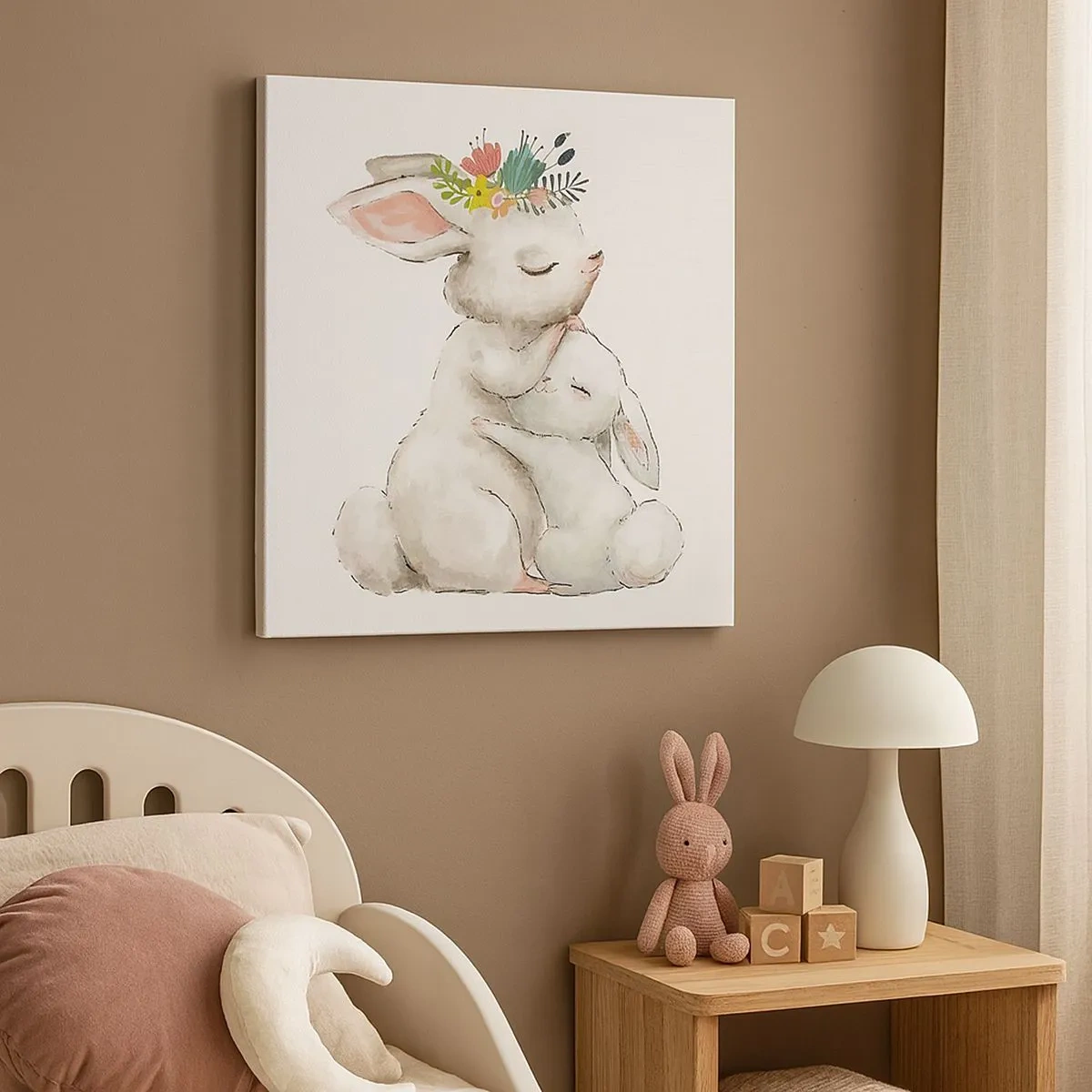 Cuadro sobre lienzo - Impresión de Imagen - En ningún lugar mejor que con mamá - 30x30 cm