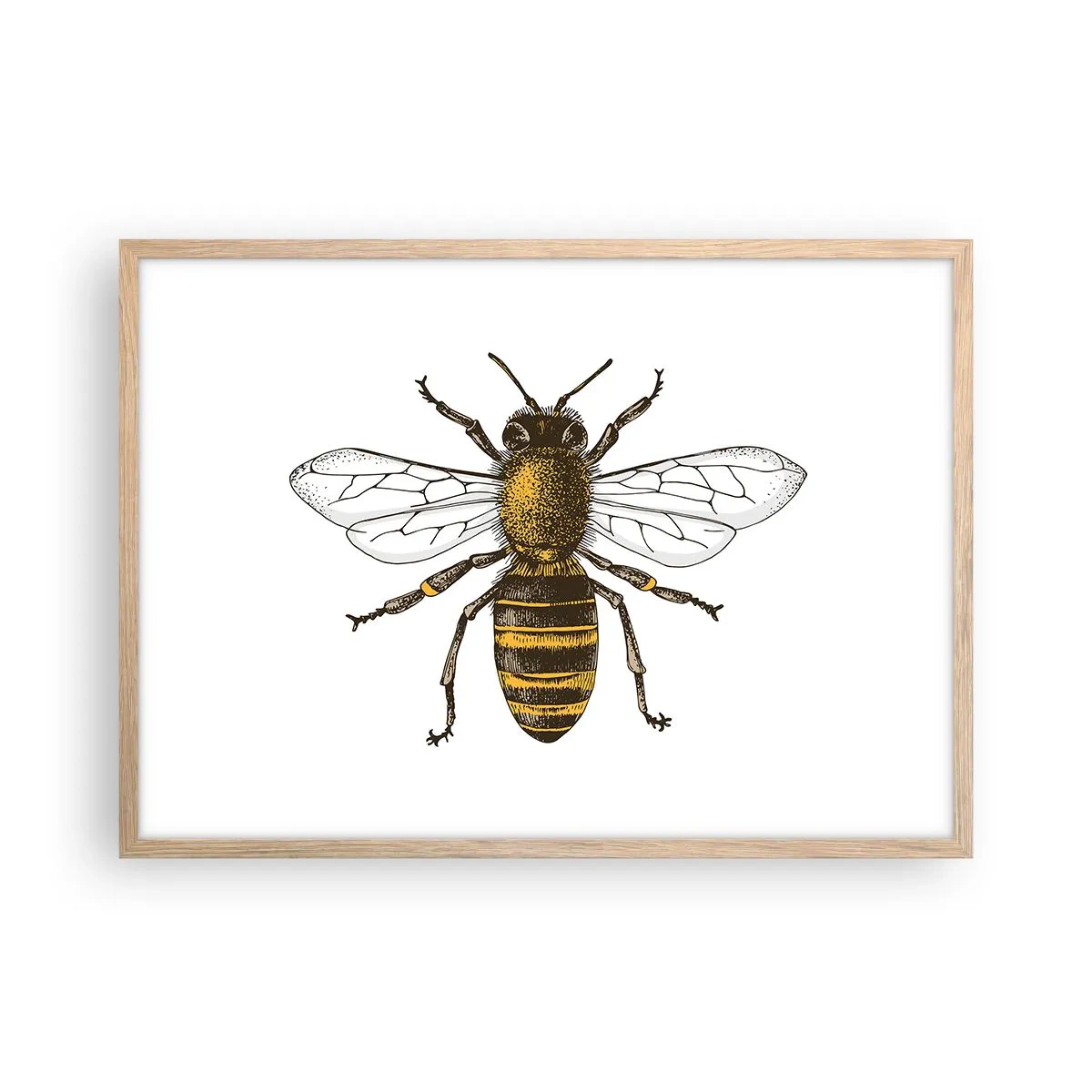 Póster en marco roble claro - Bondad natural - 70x50 cm