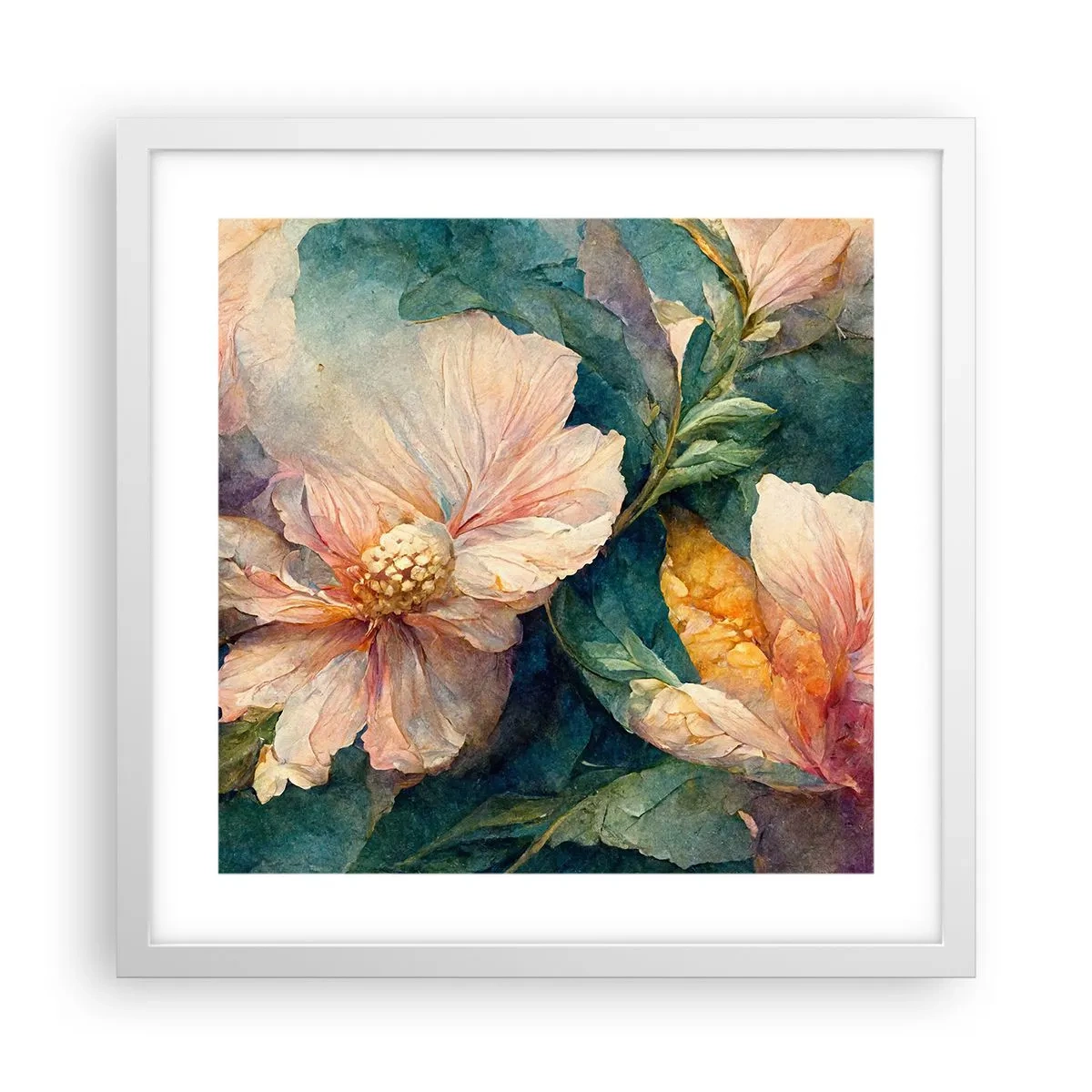 Póster en marco blanco - La sutileza misma - 40x40 cm