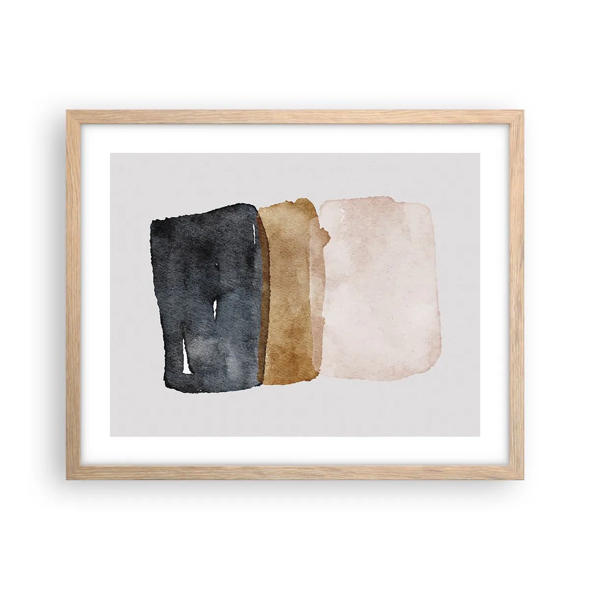 Póster en marco roble claro - Una composición de colores tierra - 50x40 cm