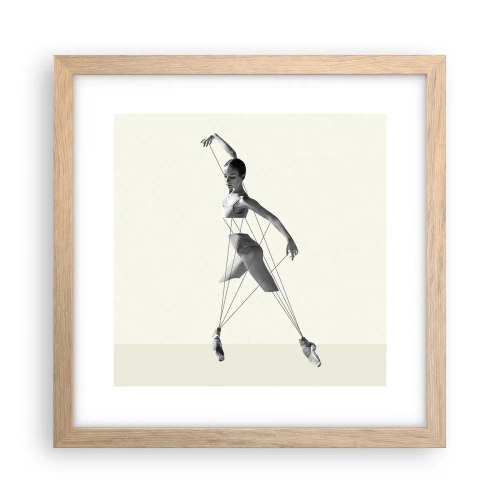 Póster en marco roble claro - Títere de sí misma - 30x30 cm