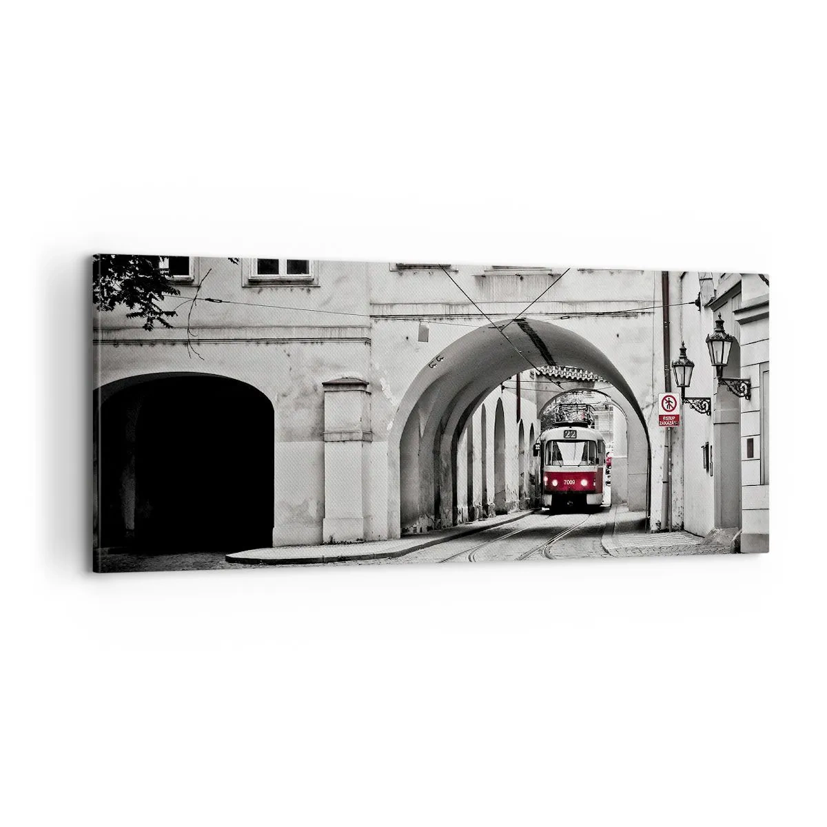 Cuadro sobre lienzo - Impresión de Imagen - A través del laberinto urbano - 100x40 cm