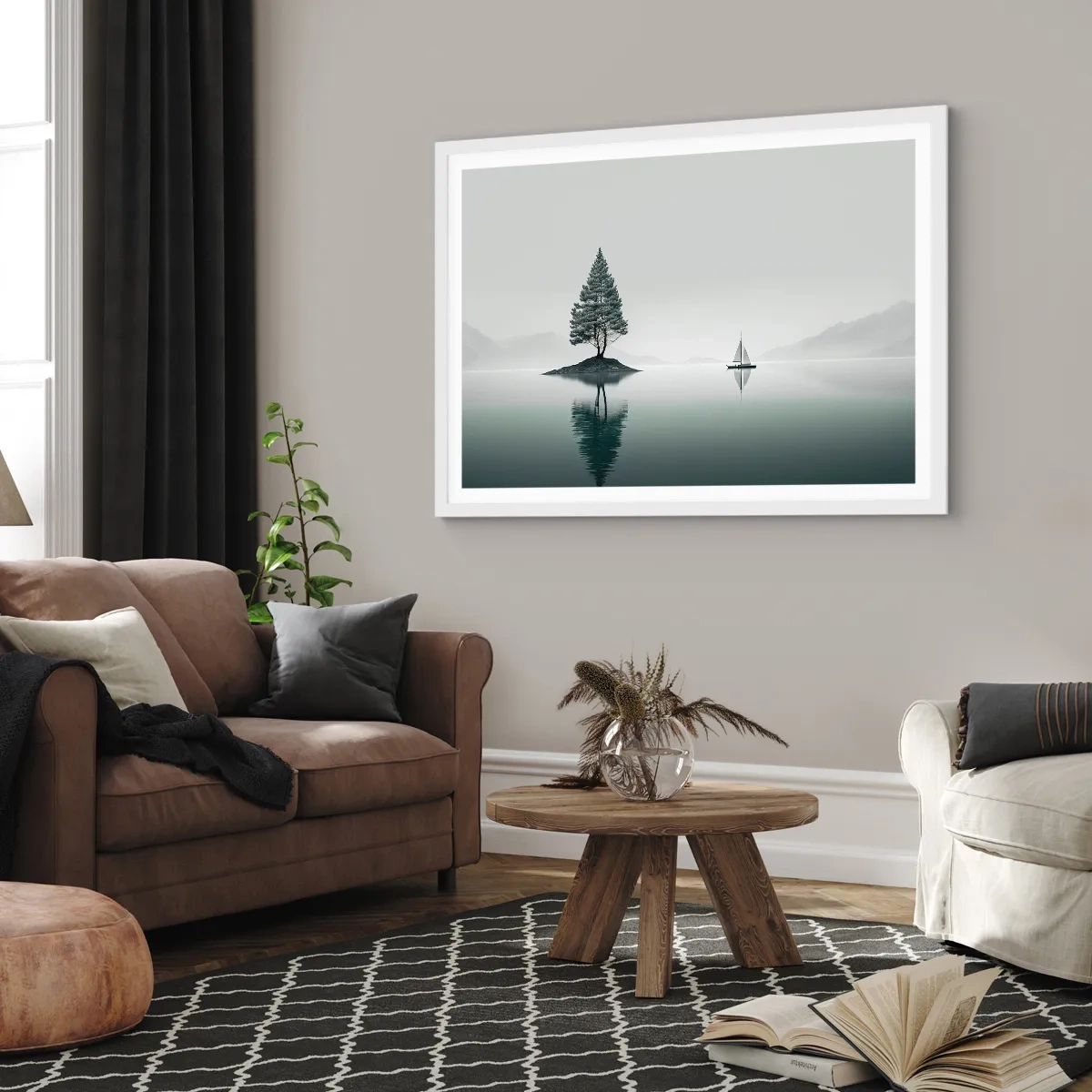 Póster en marco blanco - Un sueño hecho realidad - 50x40 cm