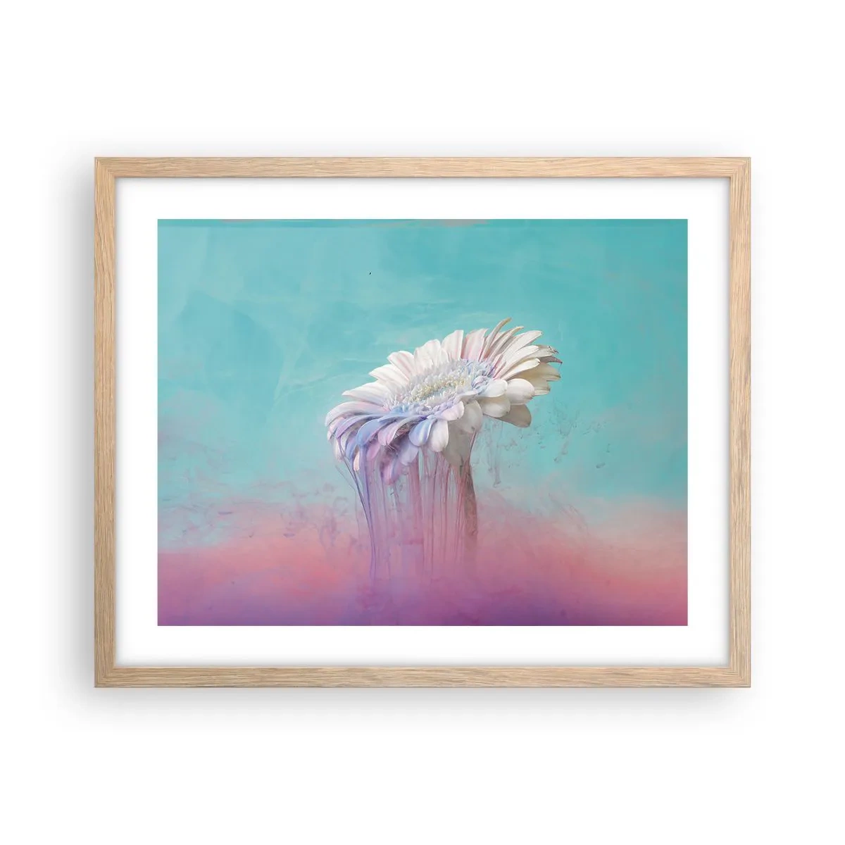 Póster en marco roble claro - El inframundo de las flores - 50x40 cm