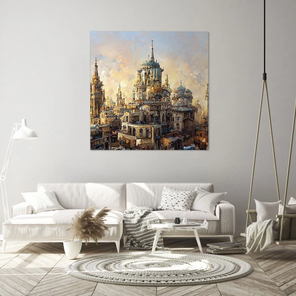 Cuadro sobre lienzo - Impresión de Imagen - Una ciudad de ciudades - 70x70 cm