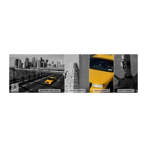 Muestra de fotomural Premium Canvas - El color de la gran ciudad - Ciudad, Nueva York, Arquitectura - 100x30 cm