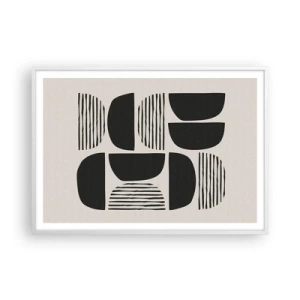 Póster en marco blanco - Arreglos a medias - 100x70 cm
