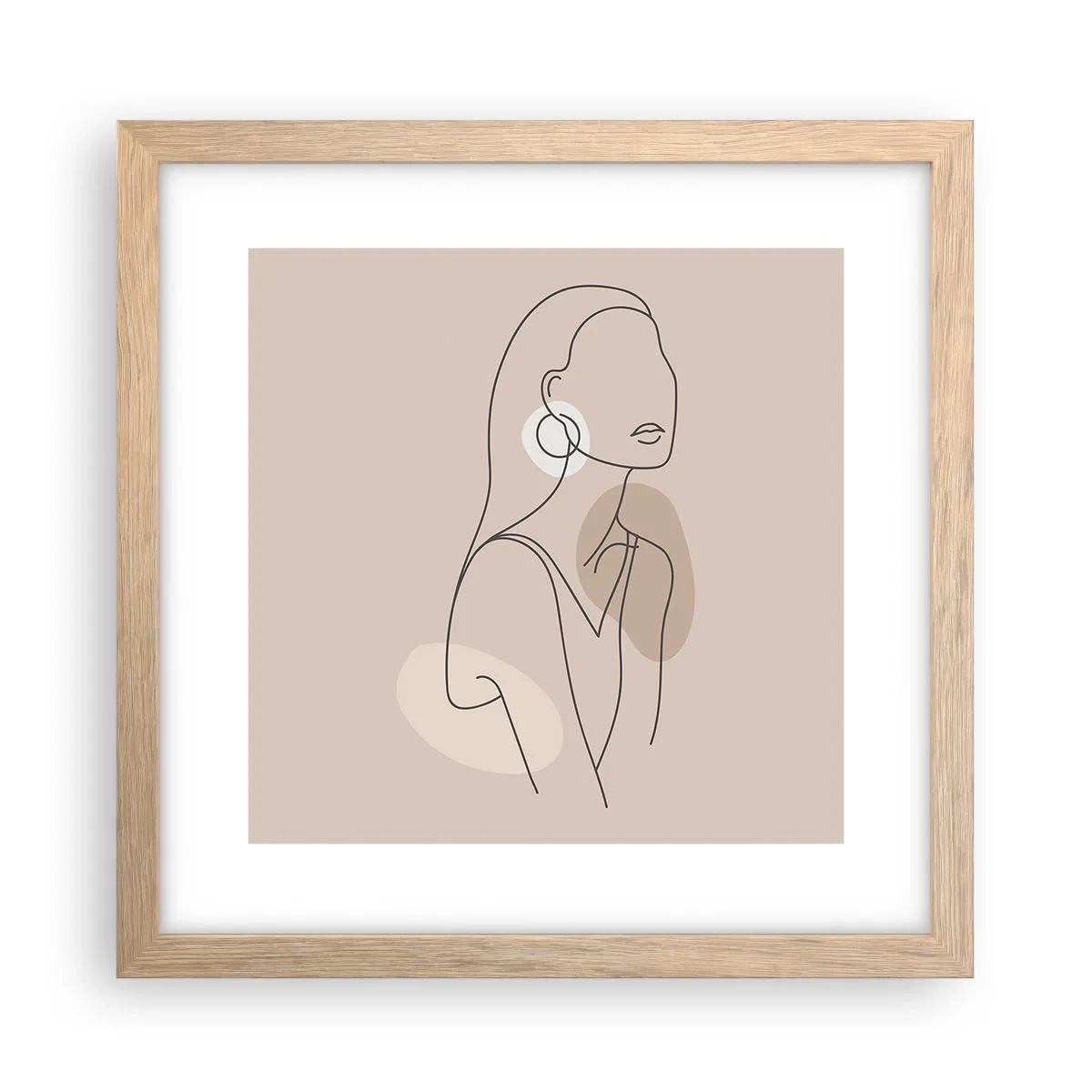 Póster en marco roble claro - Un icono de la inocencia - 30x30 cm