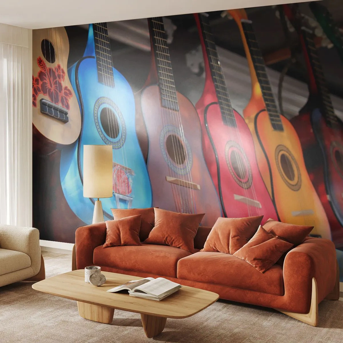 Fotomural Premium Canvas - Estilo latino - Música, Guitarra, Un instrumento musical - 250x175 cm