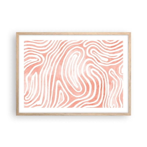 Póster en marco roble claro - En un laberinto de coral - 70x50 cm