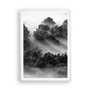 Póster en marco blanco - Levantarse del sueño - 70x100 cm