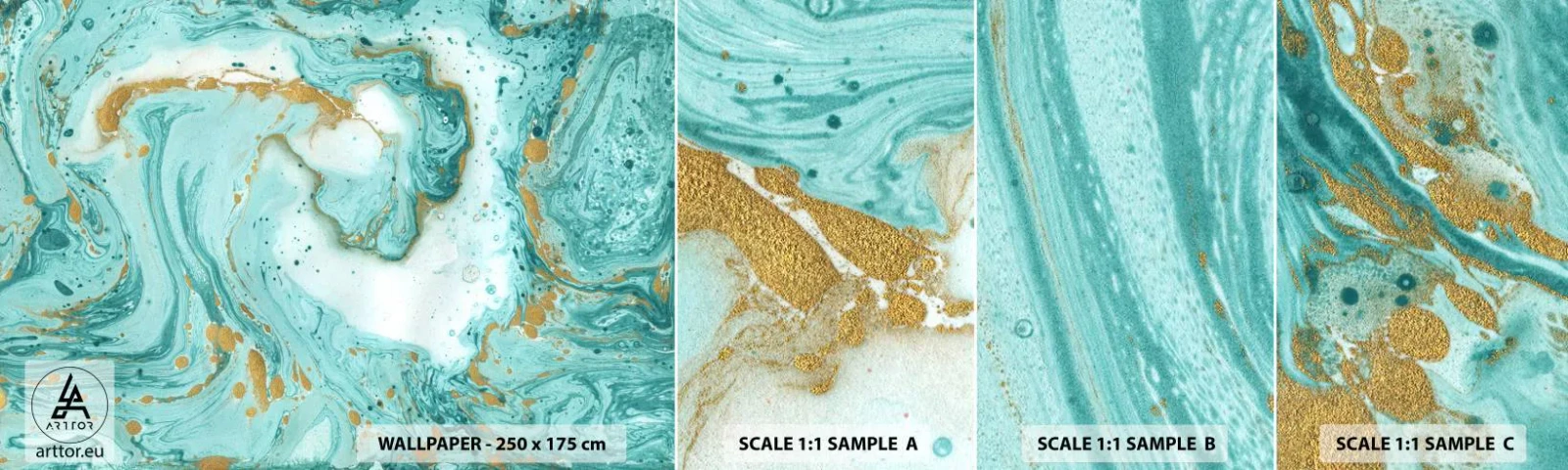 Muestra De Fotomural Standard Eco - Bajo la gran ola del periodo Edo - Abstracción, Pedazo, Gráficos - 100x30 cm