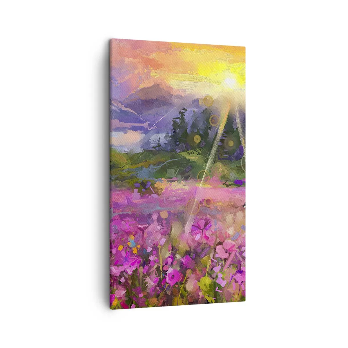 Cuadro sobre lienzo - Impresión de Imagen - En un valle bajo la protección del sol - 45x80 cm