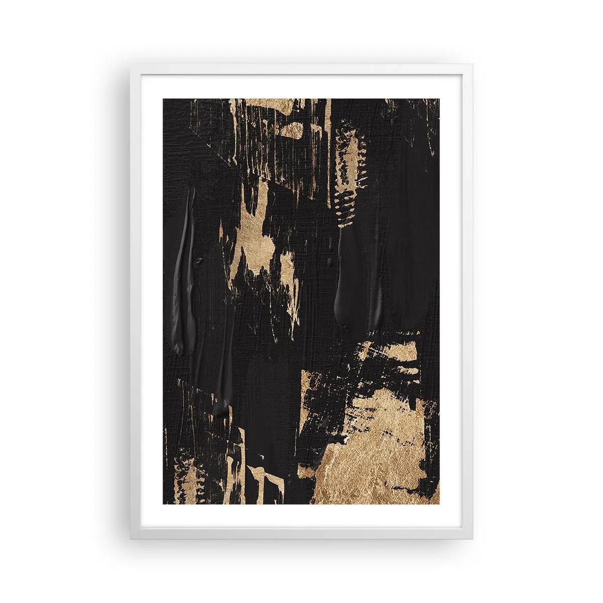 Póster en marco blanco - Un rastro de tacto - 50x70 cm