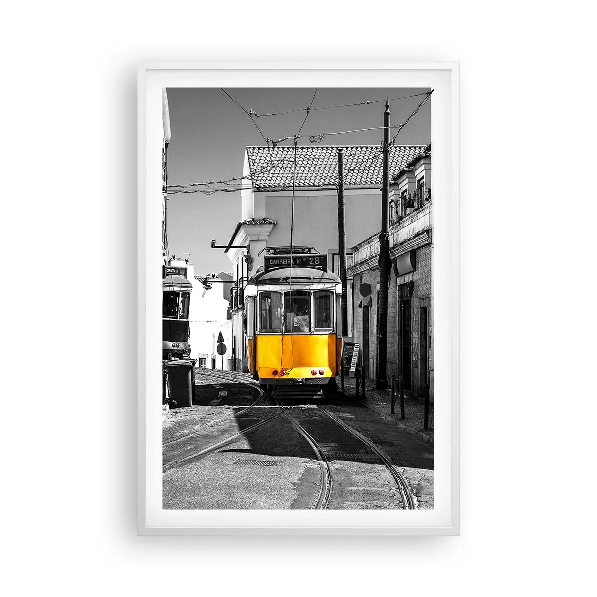 Póster en marco blanco - Espíritu de Lisboa - 61x91 cm