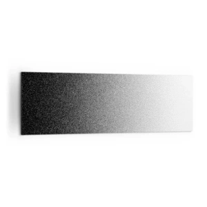 Cuadro sobre lienzo - Impresión de Imagen - Degradado minimalista en blanco y negro en punto - 160x50cm - Hacia la luz - Decoración de pared moderna para salón y dormitorio ARTTOR