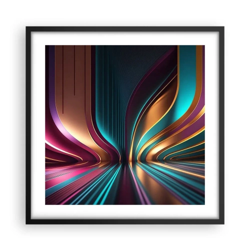 Póster en marco negro - Arquitectura de la luz - 50x50 cm