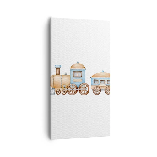 Cuadro sobre lienzo - Impresión de Imagen - De pie en la estación... - 55x100 cm