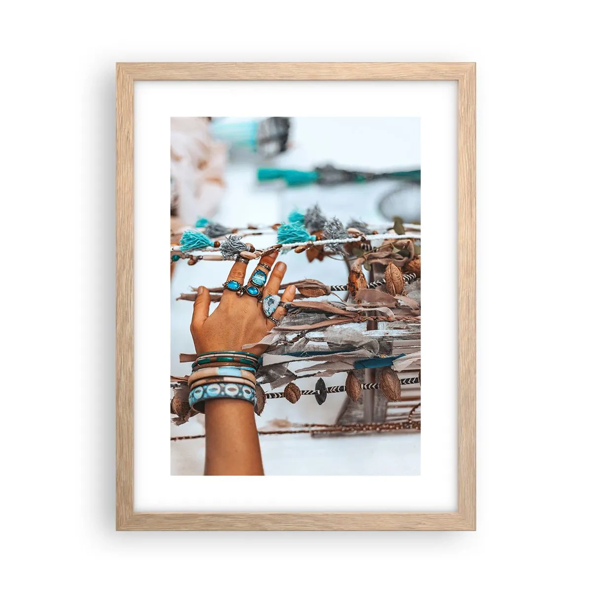 Póster en marco roble claro - Tesoros locales - 30x40 cm