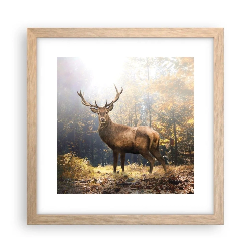 Póster en marco roble claro - Con toda la majestuosidad - 30x30 cm