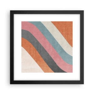 Póster en marco negro - Composición diagonal - movimiento - 30x30 cm