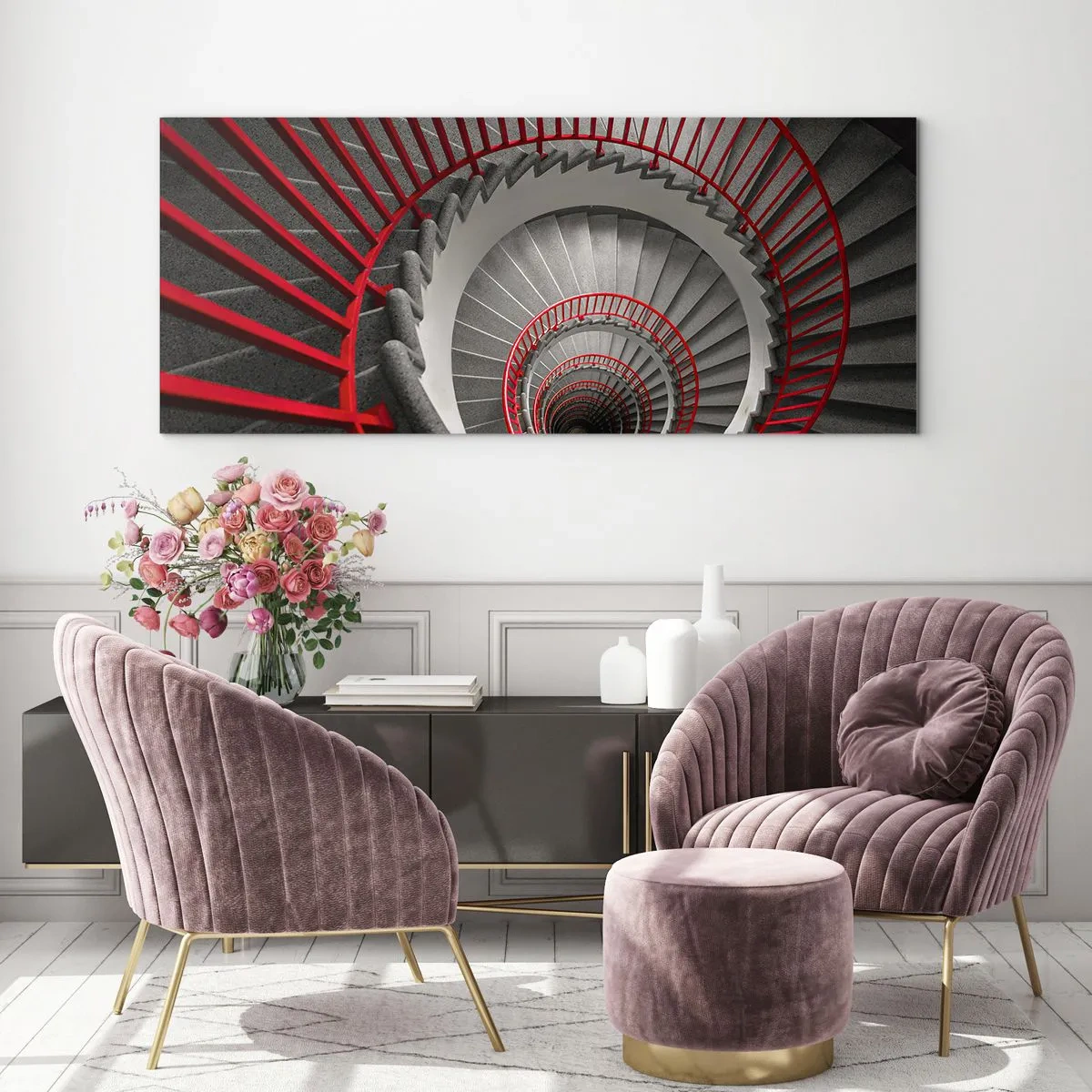 Cuadro sobre vidrio - Impresiones sobre Vidrio - Juegos arquitectónicos - 100x40 cm