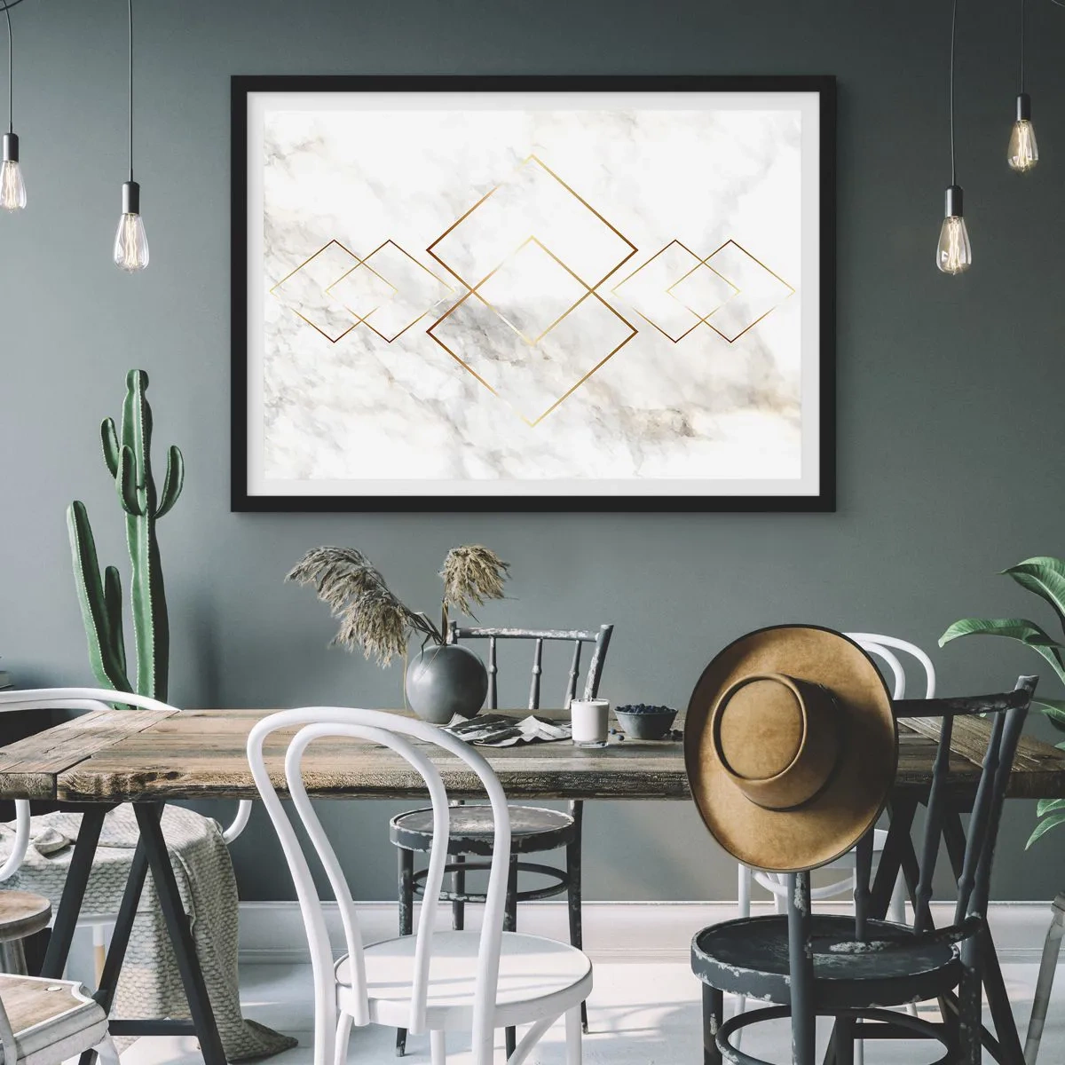 Póster en marco negro - Una vista al infinito - 40x30 cm
