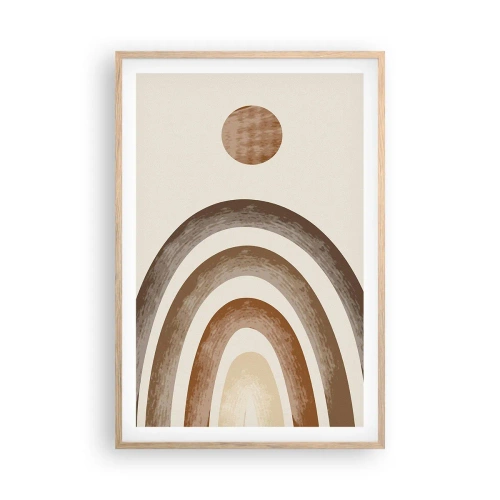 Póster en marco roble claro - En otro mundo - 61x91 cm