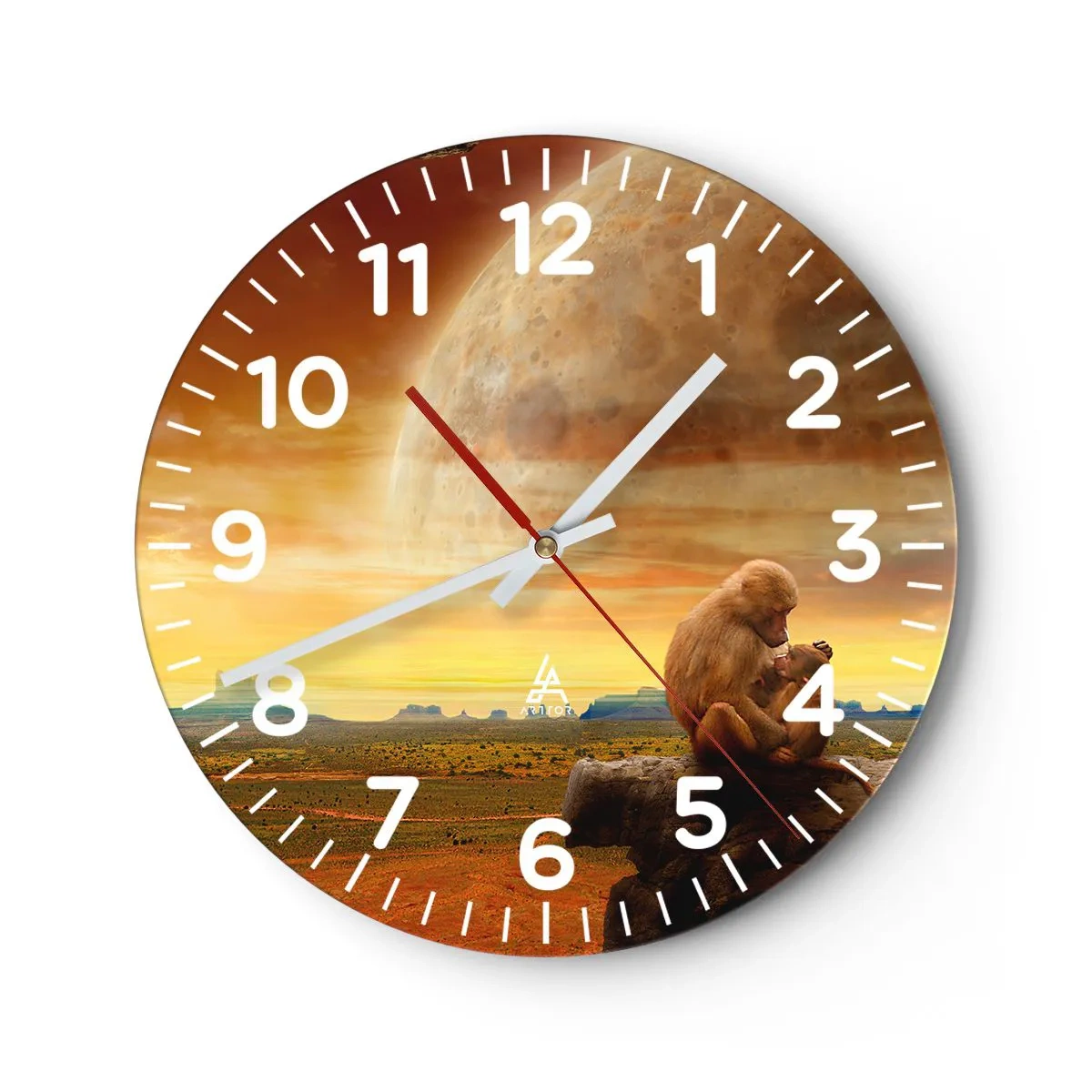 Reloj de pared - Reloj de vidrio - El amor es igual en todas partes - 30x30 cm