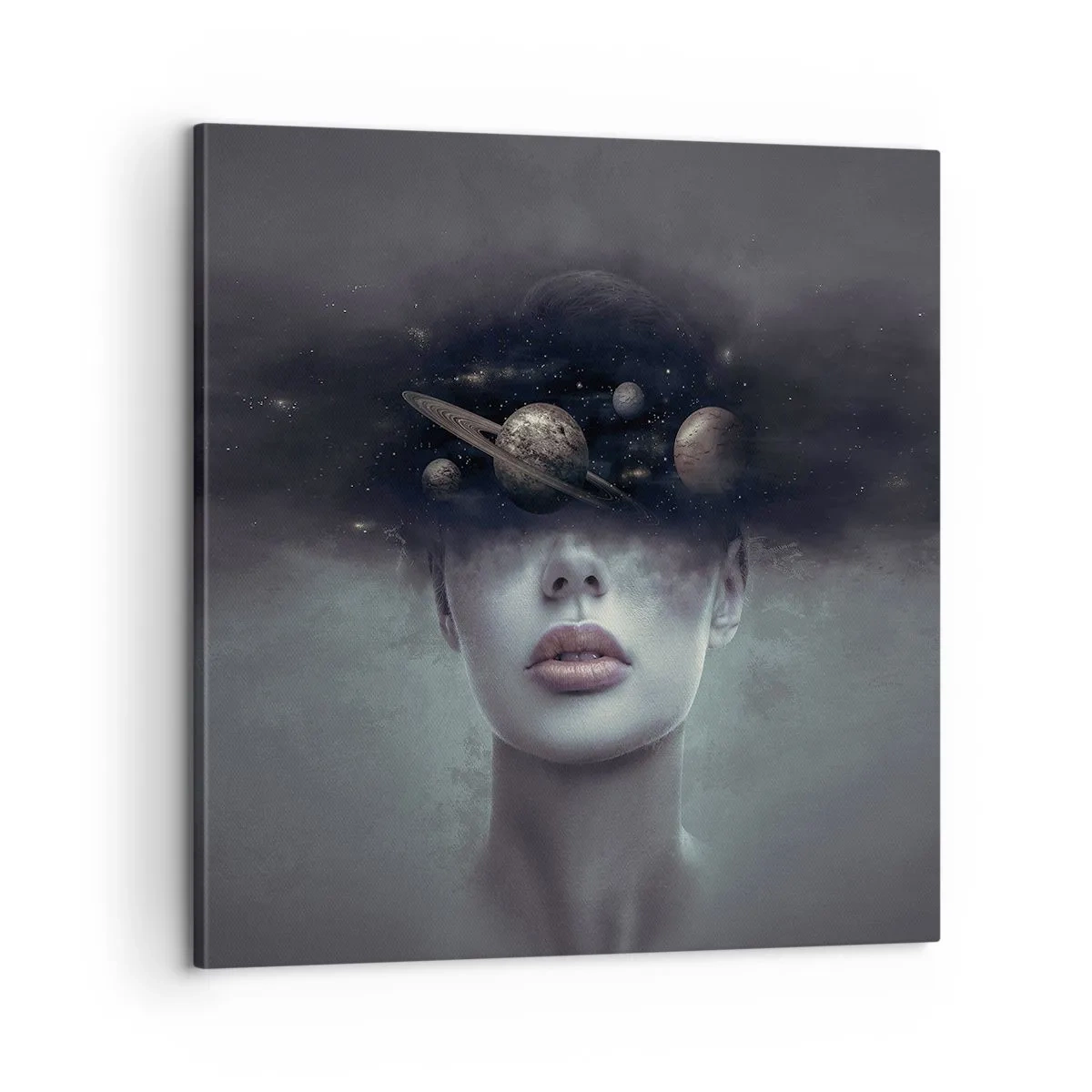 Cuadro sobre lienzo - Impresión de Imagen - Y los planetas sienten... - 60x60 cm