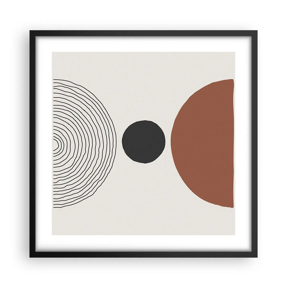 Póster en marco negro - En el centro de la atención - 50x50 cm