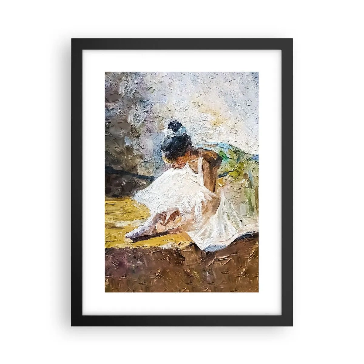 Póster en marco negro - De un cuadro de Degas - 30x40 cm