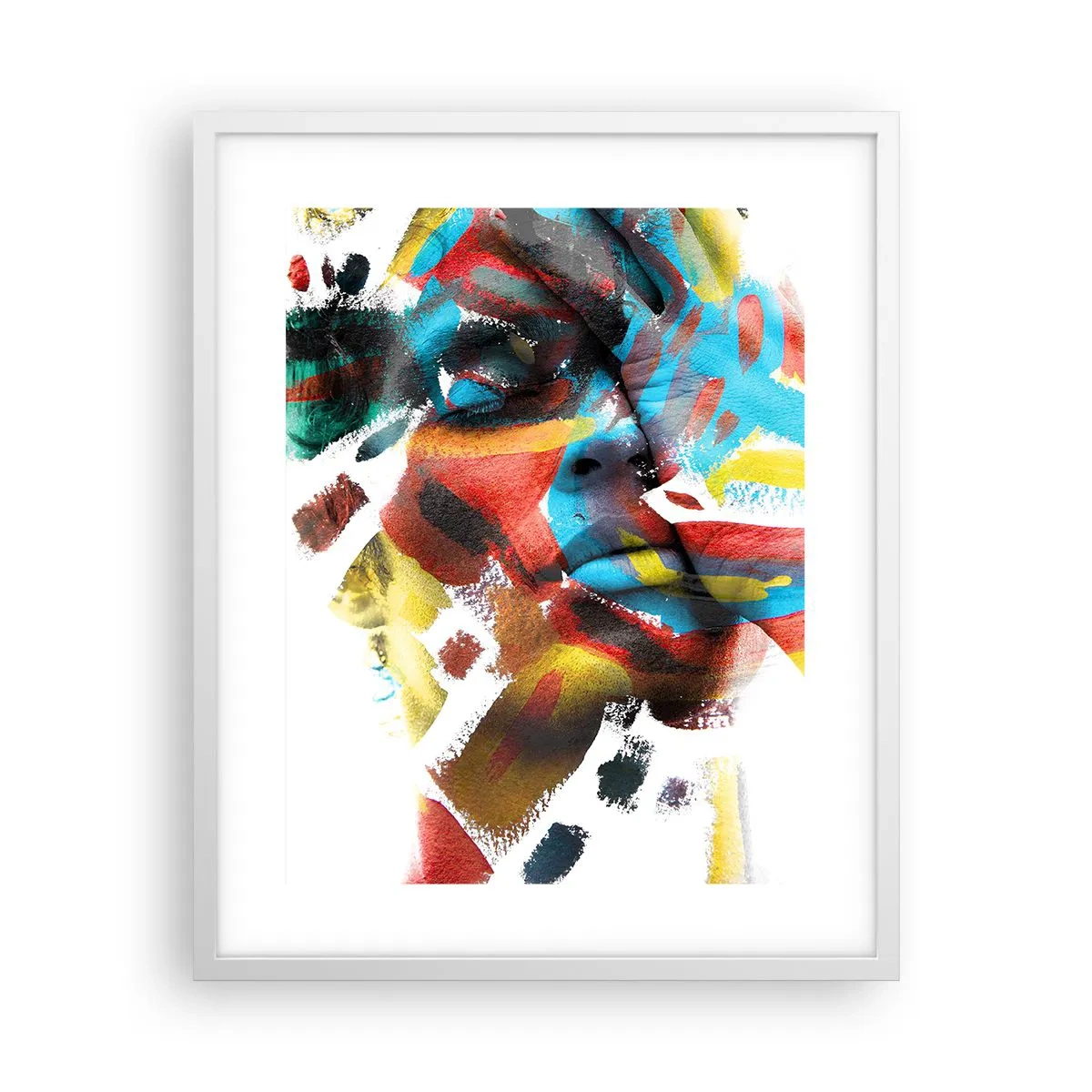 Póster en marco blanco - Una personalidad colorida - 40x50 cm