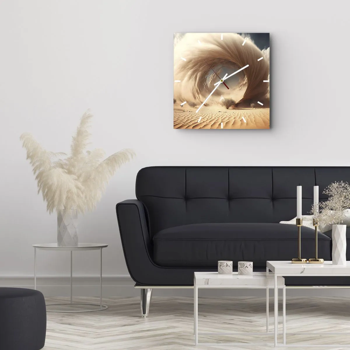 Reloj de pared - Reloj de vidrio - Portal abierto - 40x40 cm